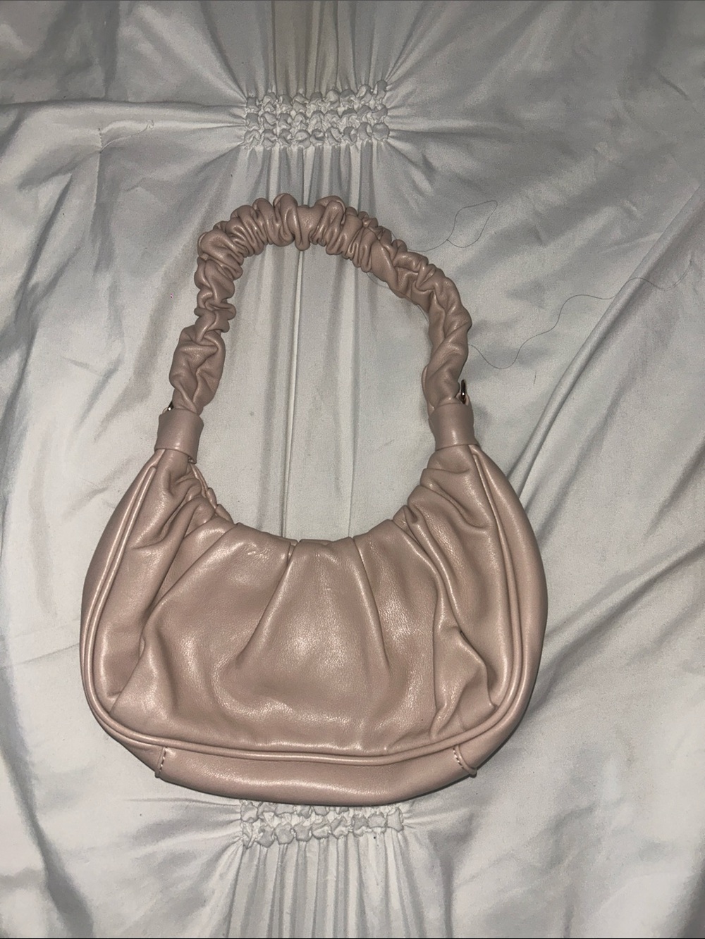 Source Unknown Ruched Shoulder Bag in Blush Pink